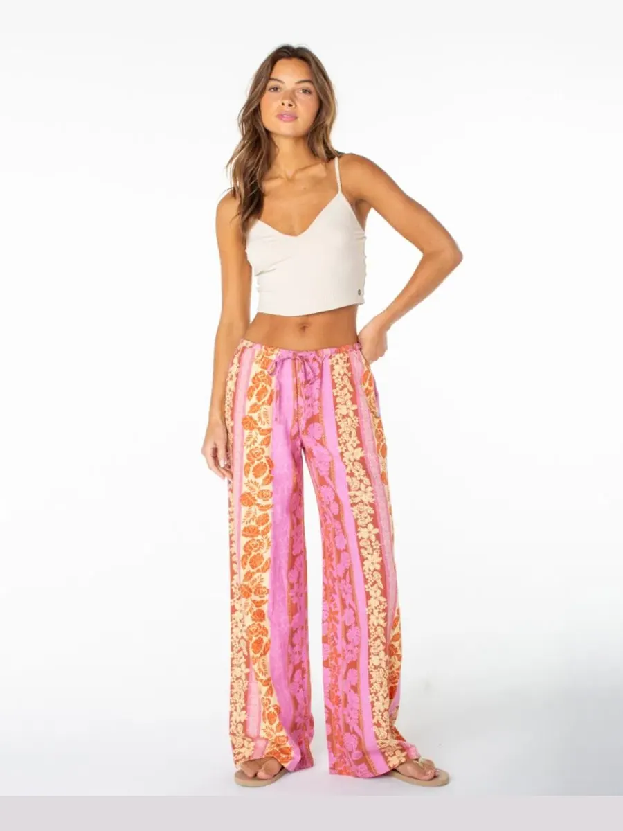 Штаны женские широкие Iyla Wide-Leg Roxy — изображение 6 из 6, розовый