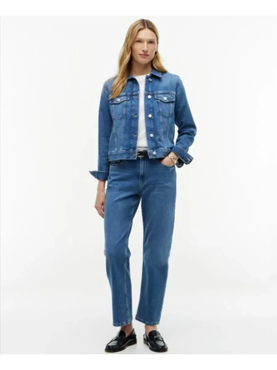 Джинсовая куртка с воротником и молнией Slim Fit Tommy Hilfiger — изображение 2 из 4, синий