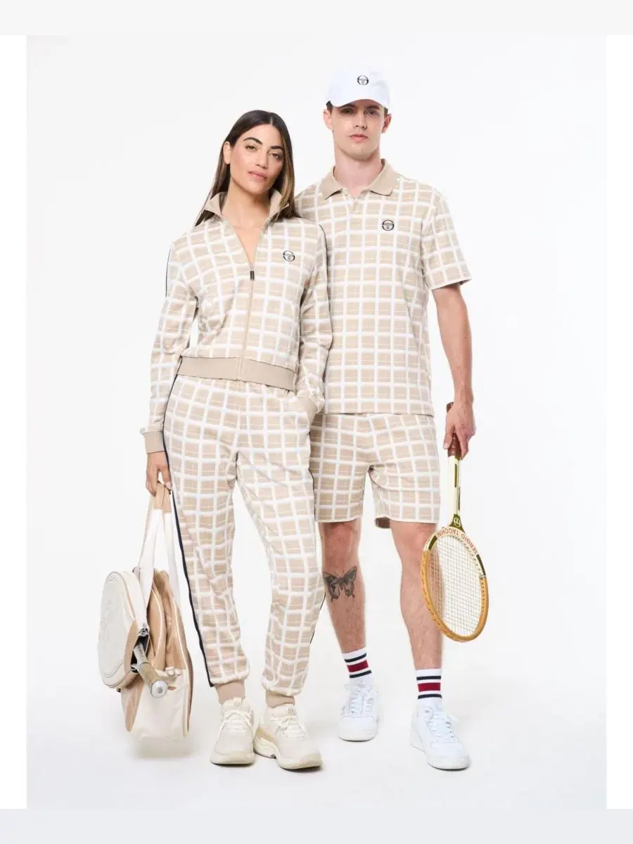 Шорты с узором в клетку Damarindo Check Sergio Tacchini — изображение 3 из 5, коричневый