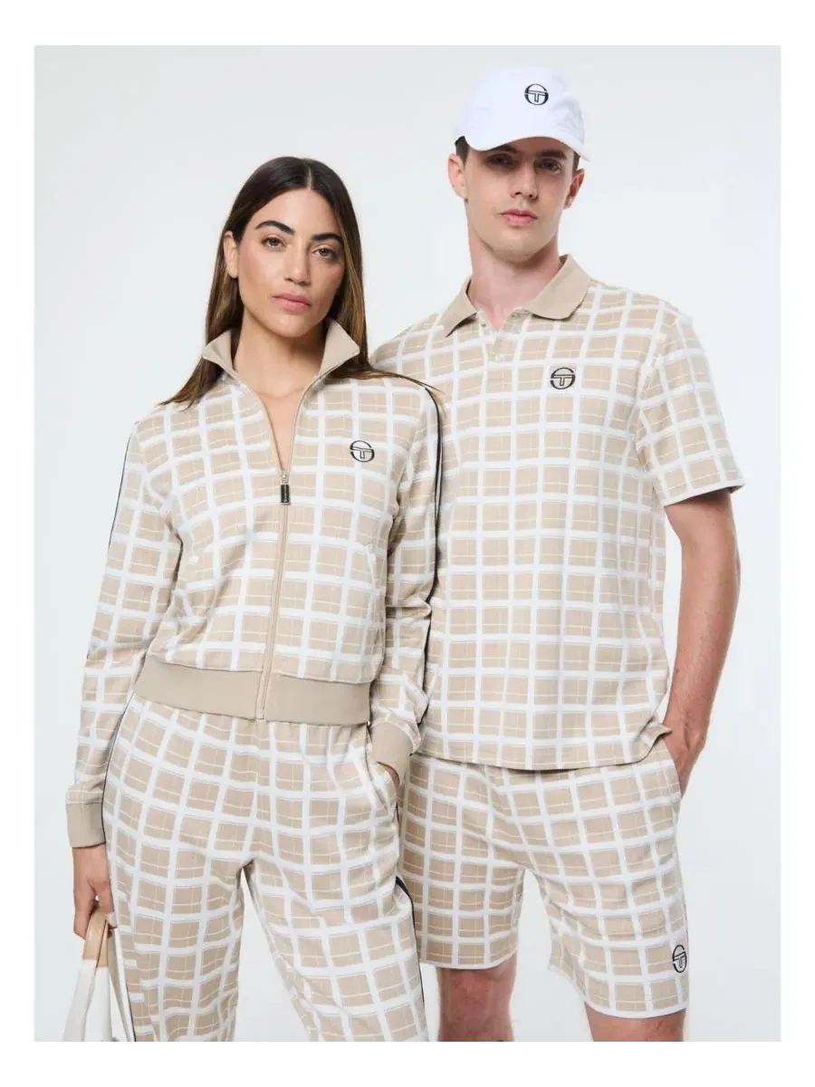 Шорты с узором в клетку Damarindo Check Sergio Tacchini — изображение 4 из 5, коричневый
