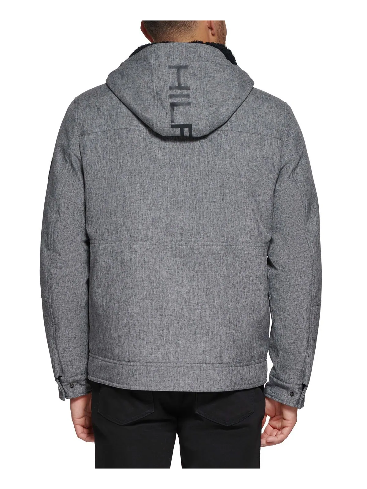 Мужская куртка softshell с капюшоном и подкладкой из шерпы Tommy Hilfiger — изображение 3 из 7, серый