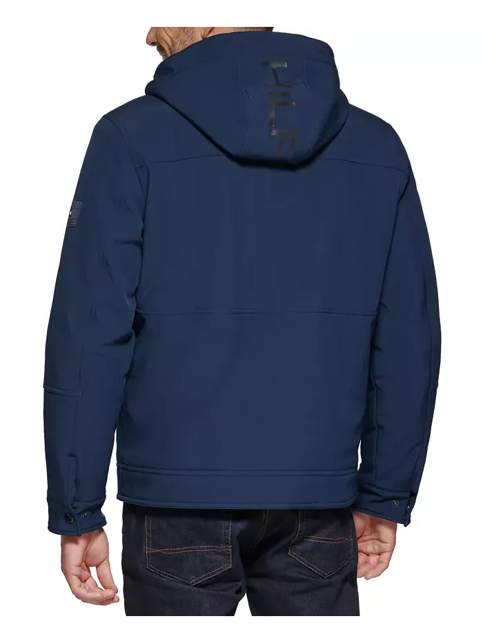 Мужская утепленная худи-куртка с подкладкой из шерпы Tommy Hilfiger — изображение 2 из 6, синий