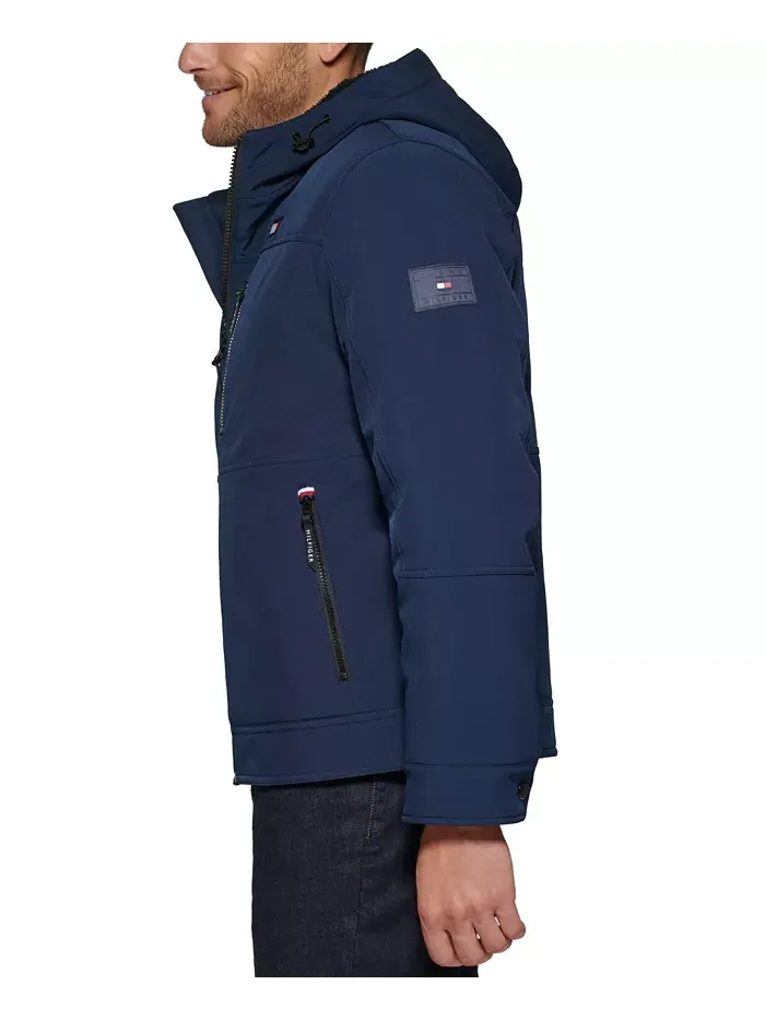 Мужская утепленная худи-куртка с подкладкой из шерпы Tommy Hilfiger — изображение 4 из 6, синий