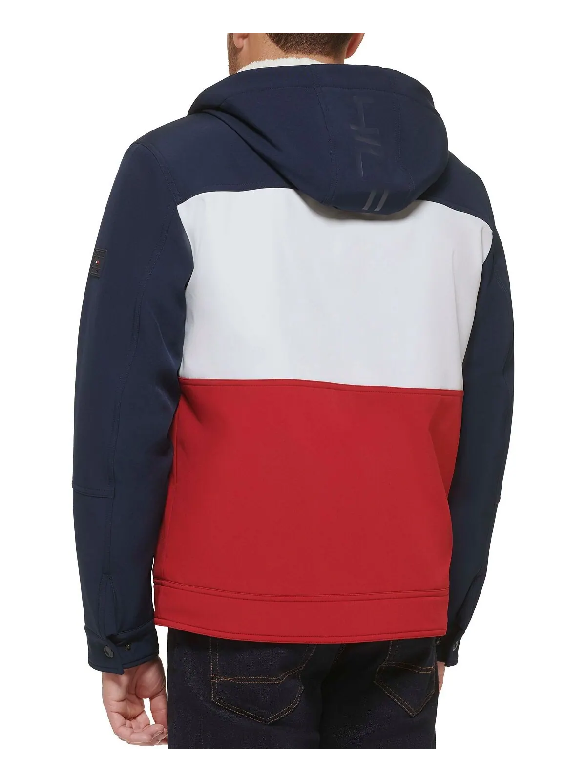 Мужская куртка softshell с капюшоном и подкладкой из шерпы Tommy Hilfiger — изображение 3 из 6, красный