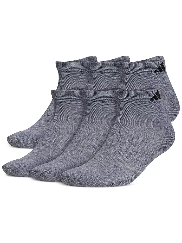 Мужские амортизирующие спортивные носки низкие (6 пар) adidas — изображение 1 из 10, серый