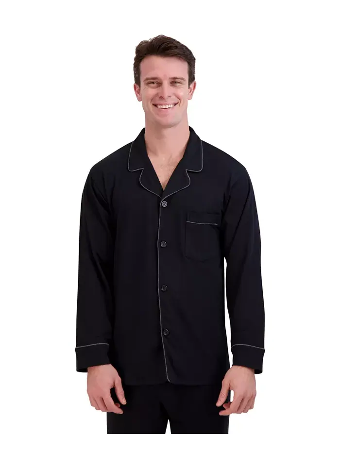 Мужская пижама из хлопка и модала, 2 предмета Hanes — изображение 3 из 4, черный
