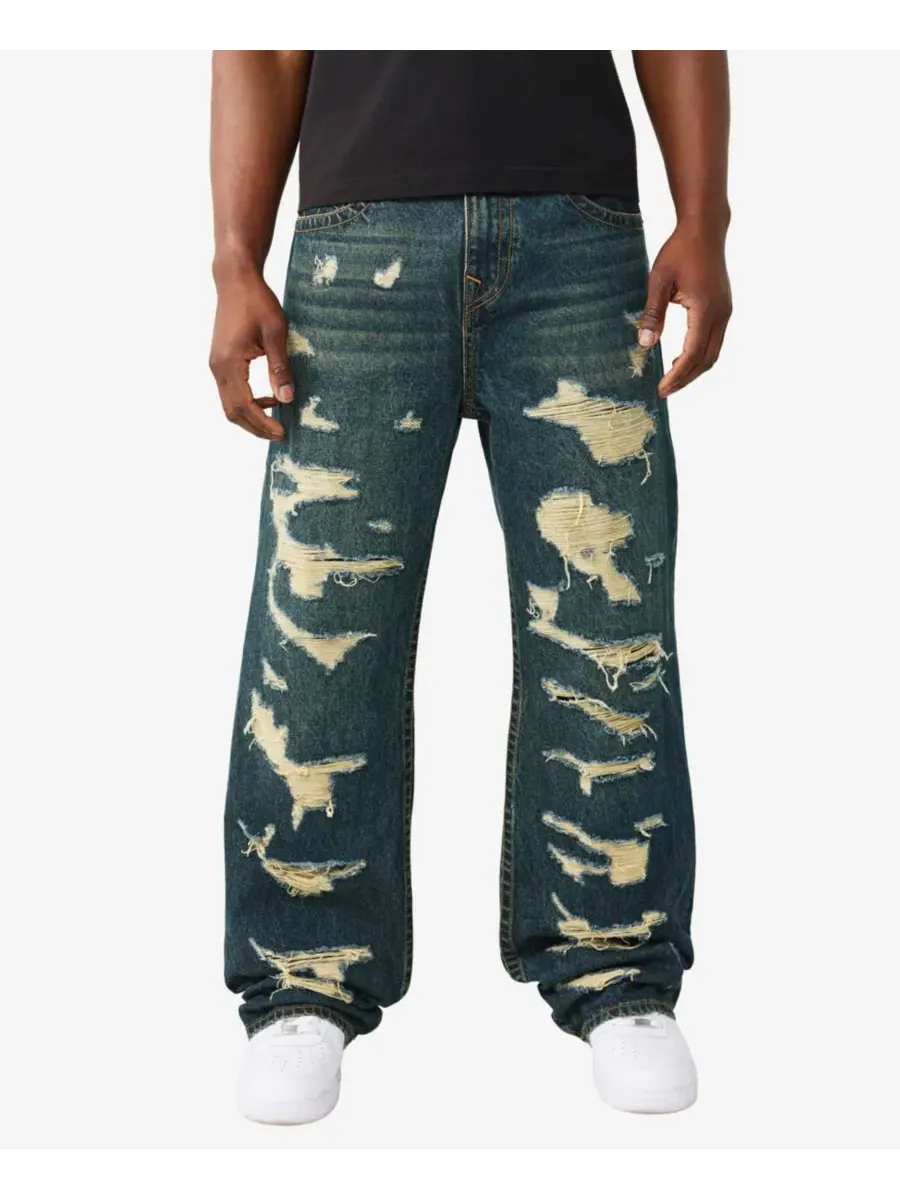 Мужские джинсы Vinny Ultra Baggy Destroyed стандартного кроя True Religion