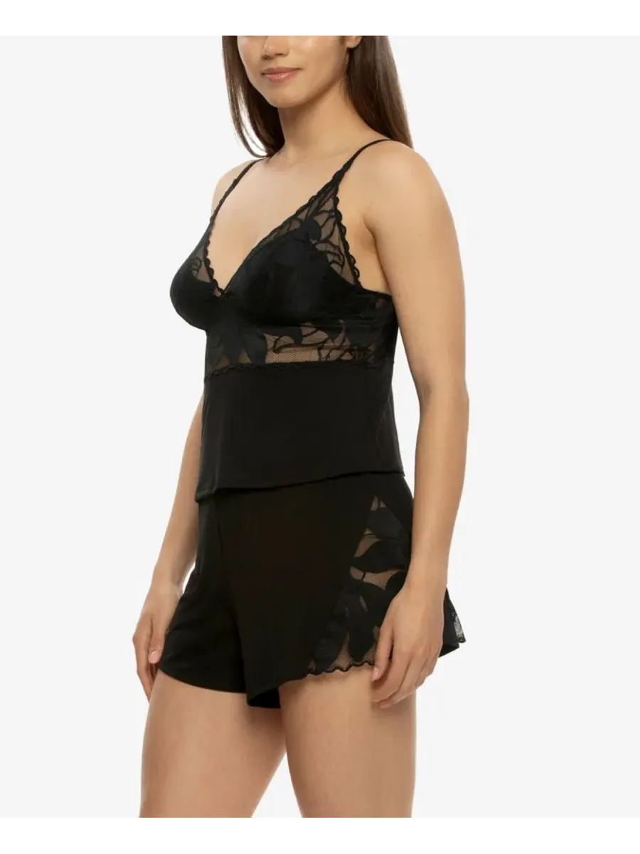 Женский пижамный комплект Annalisa из модала, кружева и шорт, модель 950236 Felina — изображение 3 из 3, черный
