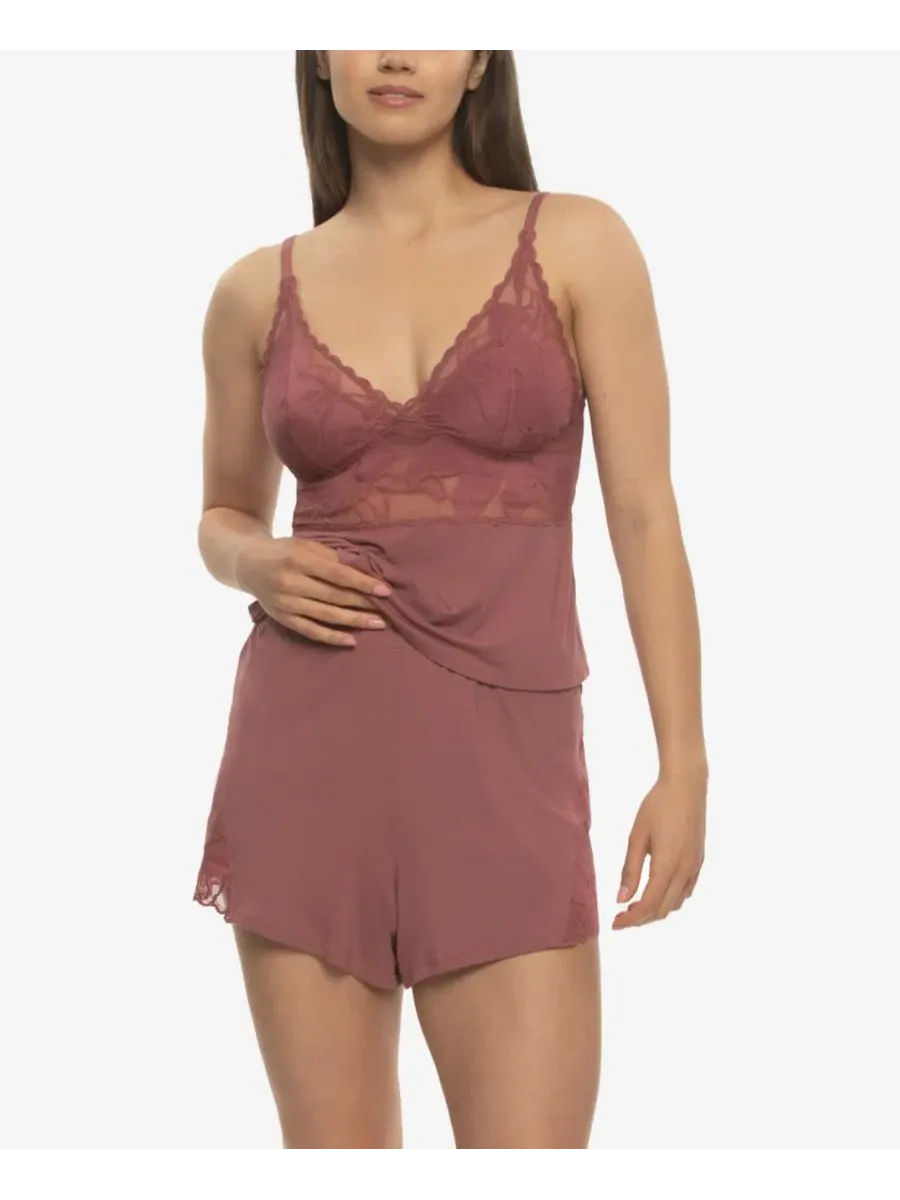 Женский пижамный комплект Annalisa из модала, кружева и шорт, модель 950236 Felina