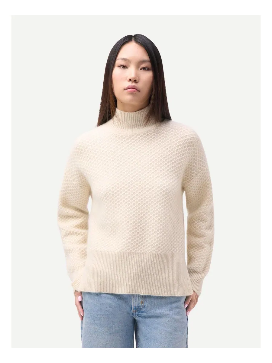 Женский свитер с высоким воротником из монгольского кашемира Gobi Cashmere