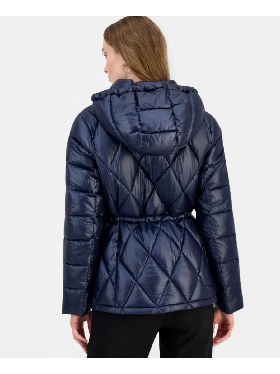 Женский анорак-пуховик с капюшоном, стеганый Michael Kors — изображение 2 из 3, синий