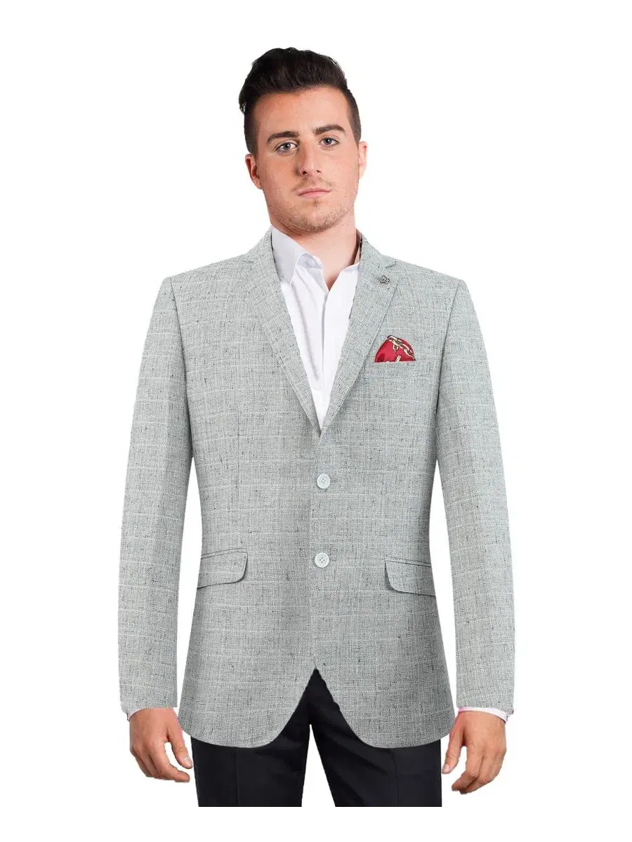 Мужской пиджак из меланжевой ткани Slim Fit Elie Balleh