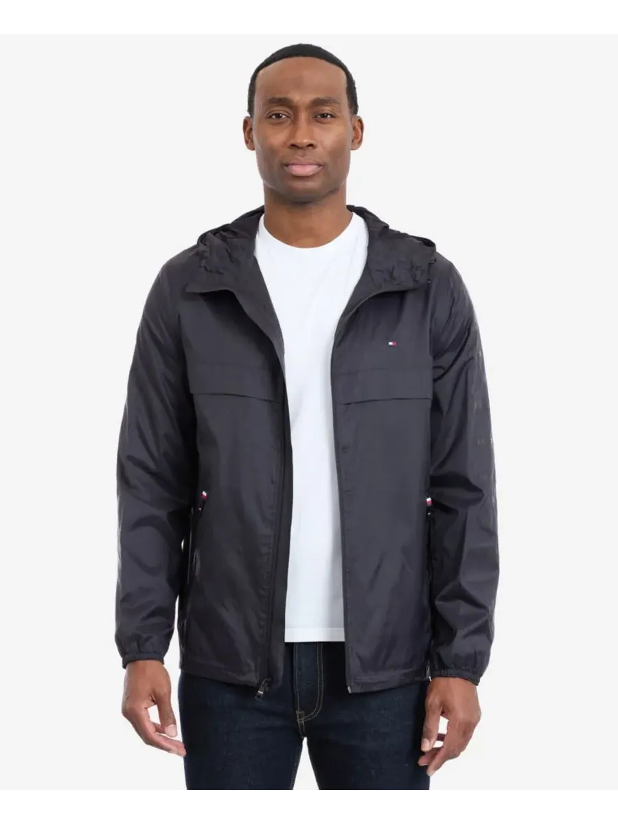 Мужская ветровка с капюшоном Tommy Hilfiger — изображение 1 из 7, черный