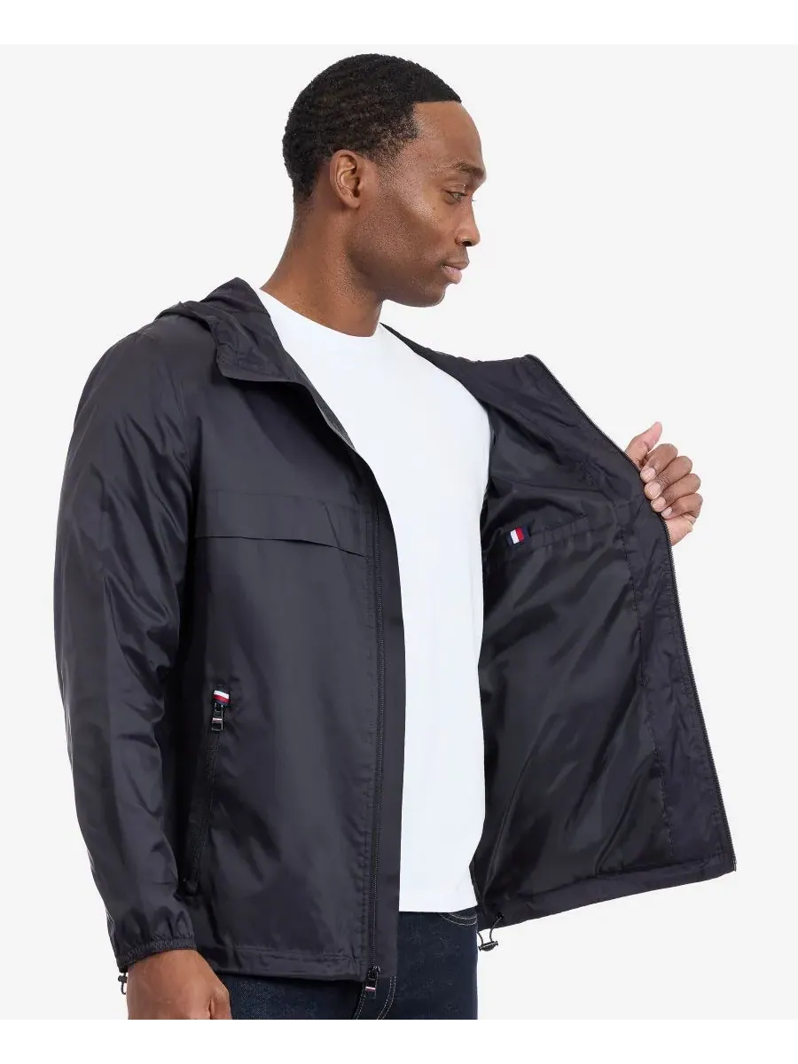 Мужская ветровка с капюшоном Tommy Hilfiger — изображение 4 из 7, черный