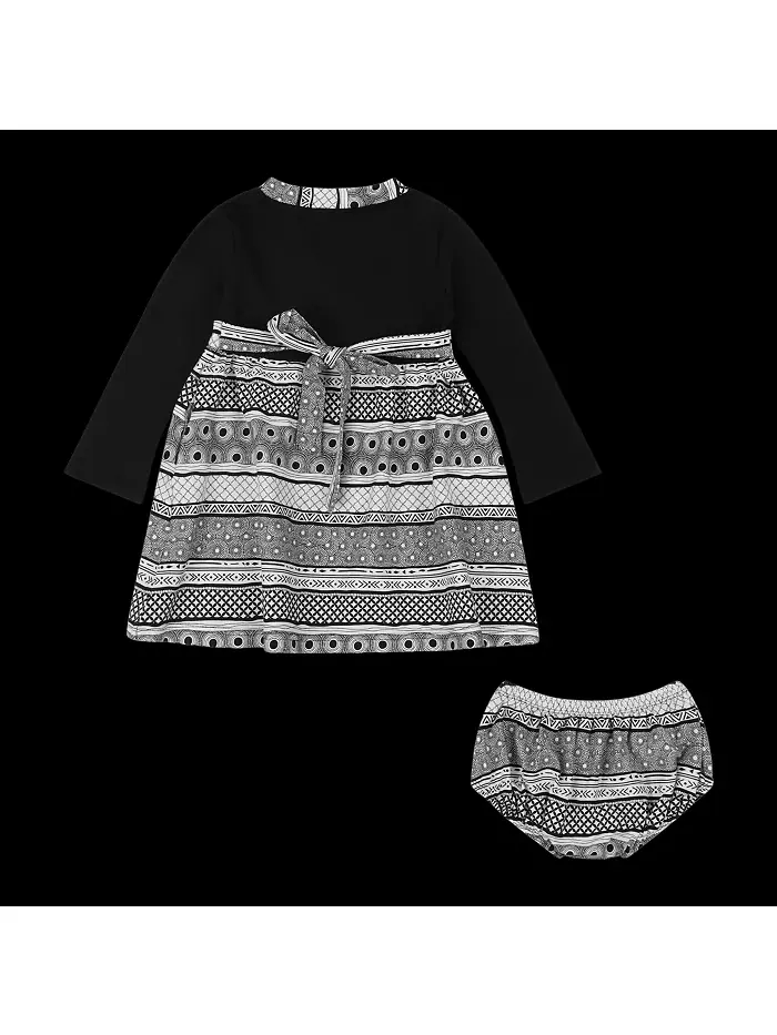 Платье в полоску хны для малышей Mixed Up Clothing — изображение 2 из 2, серый