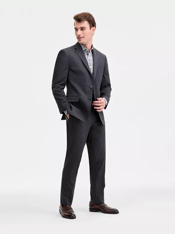Мужской классический костюм Izod — серый