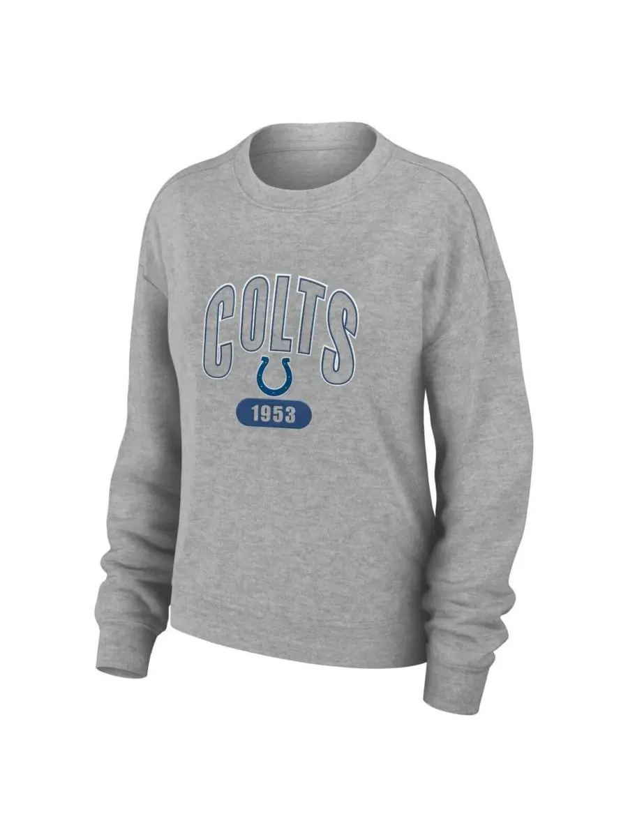 Женский комплект из лонгслива и брюк с принтом Indianapolis Colts WEAR by Erin Andrews — изображение 3 из 4, серый