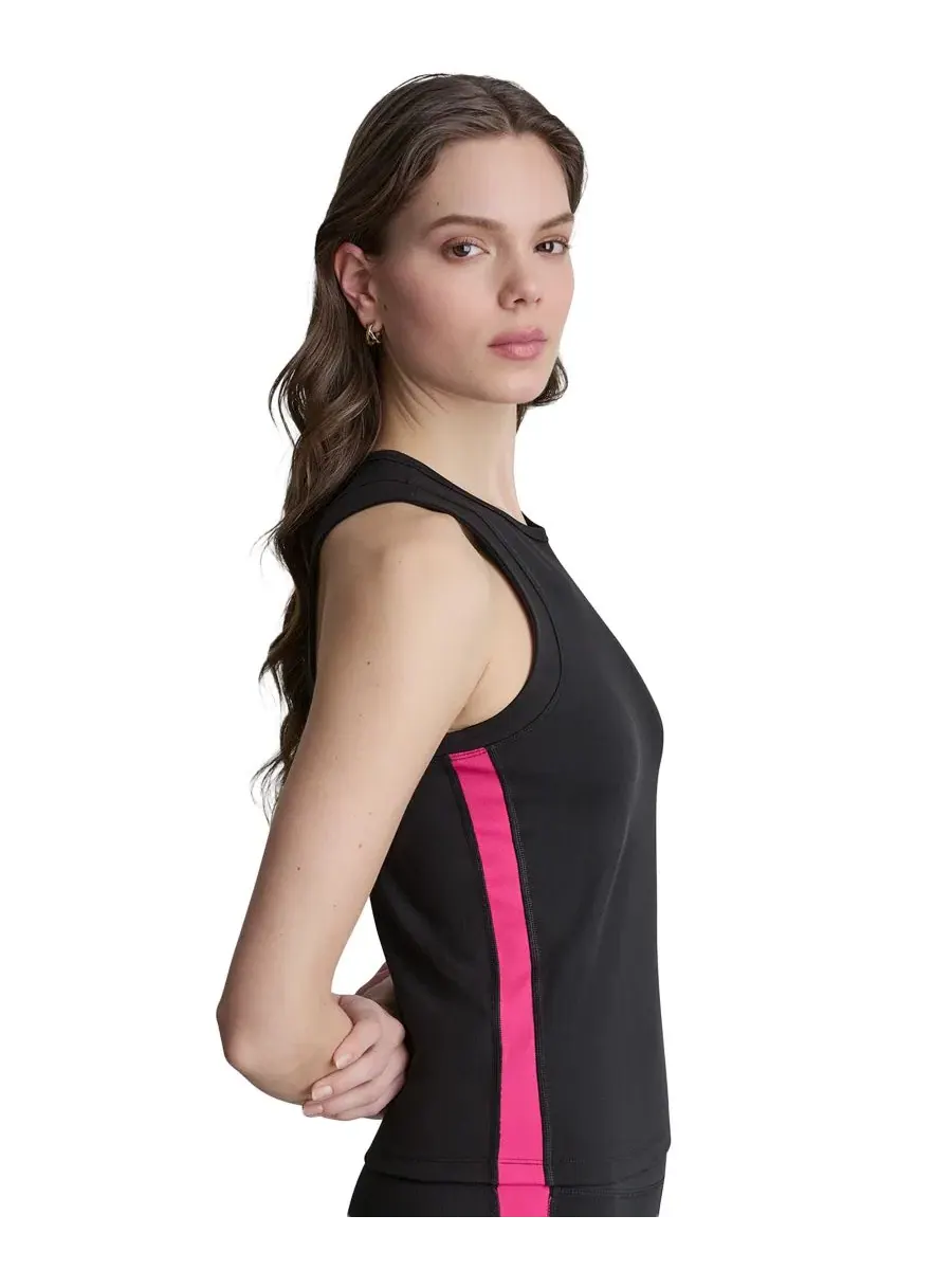 Топ-майка с боковыми полосами, модель Side Stripe Crewneck DKNY Sport
