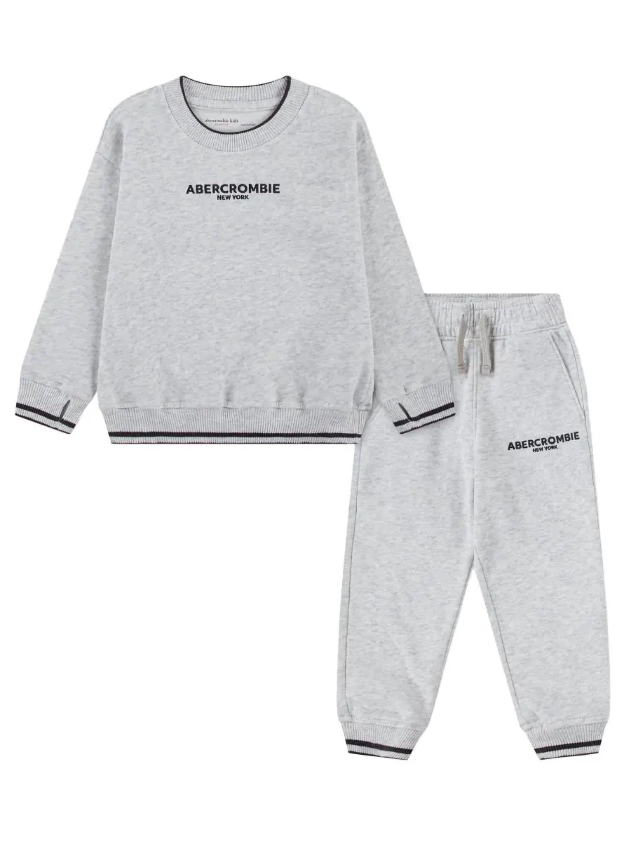 Комплект из свитшота и джоггеров из флиса, с логотипом abercrombie kids