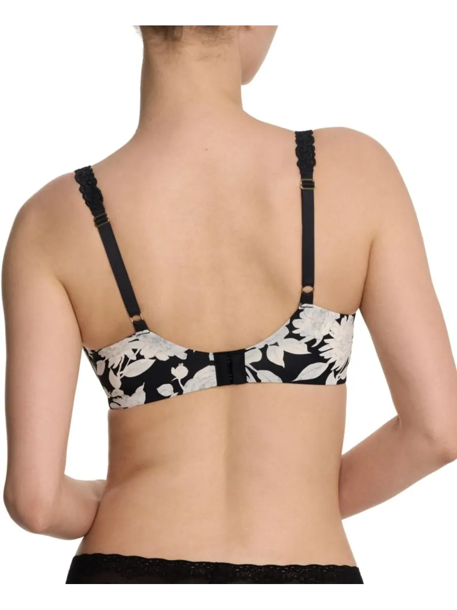 Женский бюстгальтер Pure Luxe Shaping Plunge Underwire T-Shirt Bra Natori — изображение 2 из 3, черный розовый