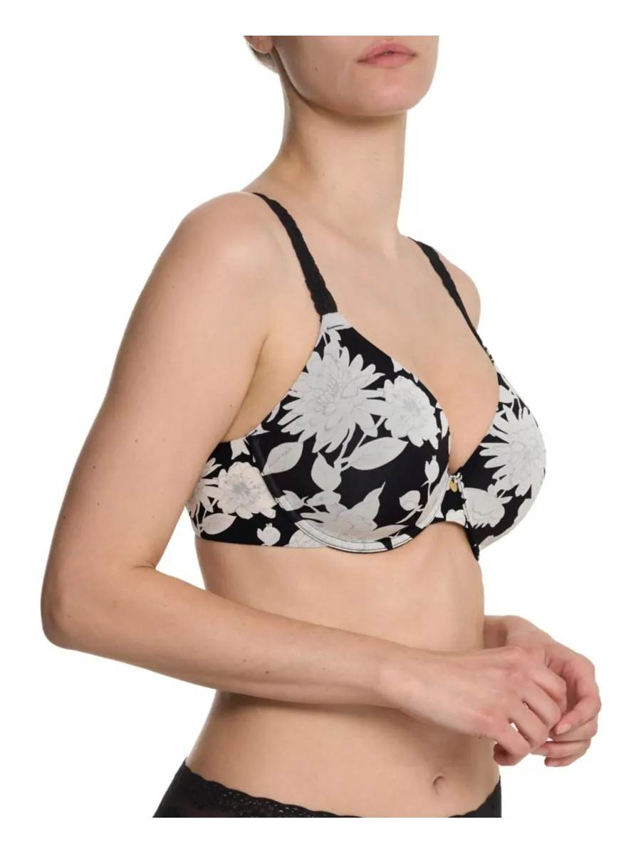 Женский бюстгальтер Pure Luxe Shaping Plunge Underwire T-Shirt Bra Natori — изображение 3 из 3, черный розовый