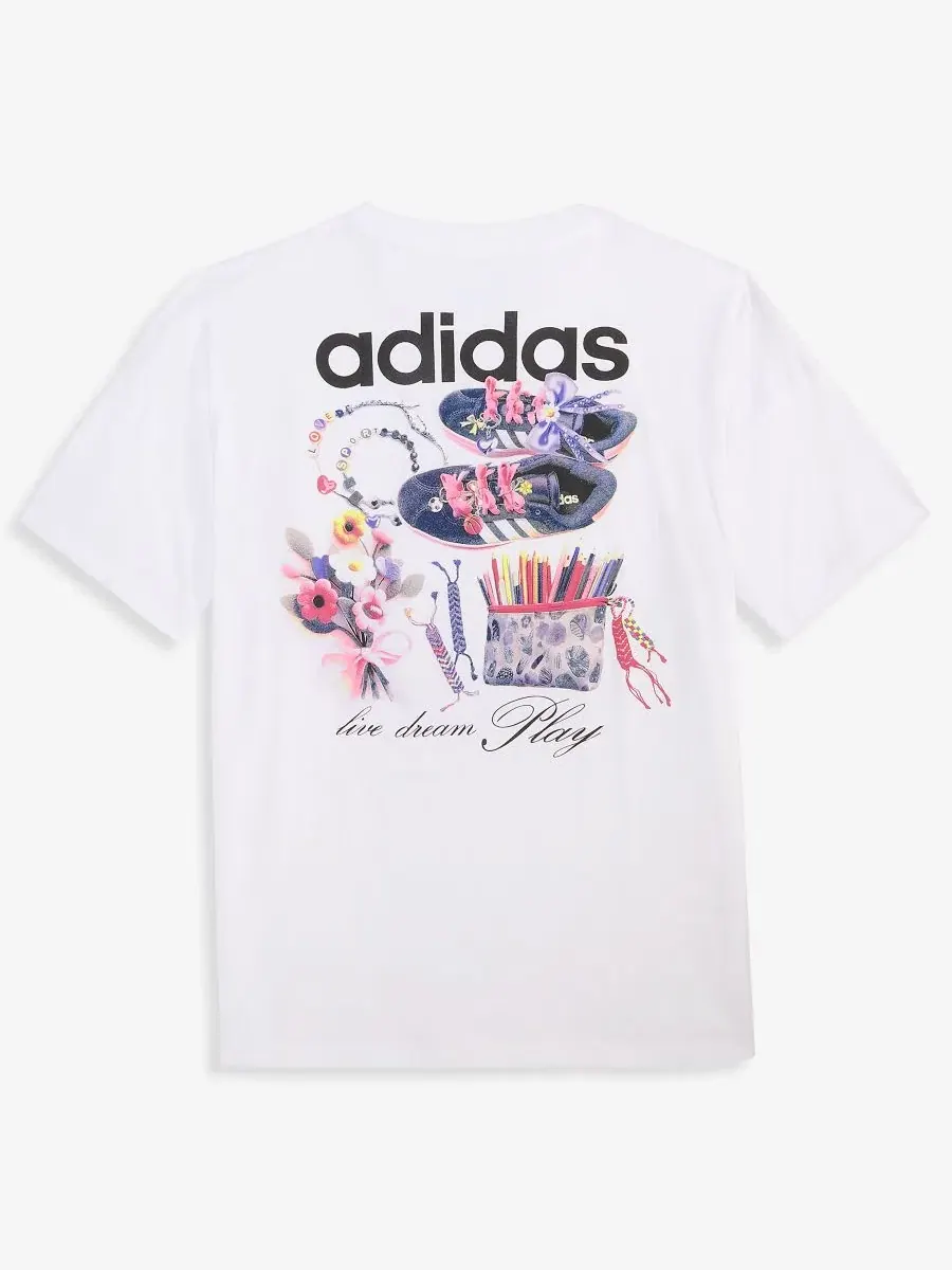 Футболка с коротким рукавом с принтом Yay Sports adidas — изображение 3 из 4, белый