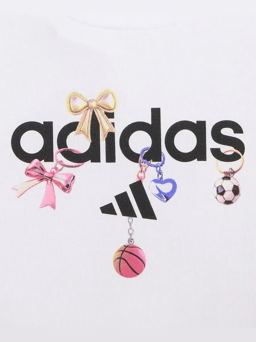 Футболка с коротким рукавом с принтом Yay Sports adidas — изображение 4 из 4, белый