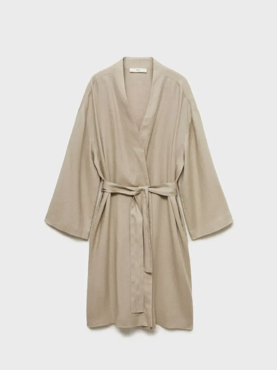 Халат домашний Oversize с длинным рукавом MANGO