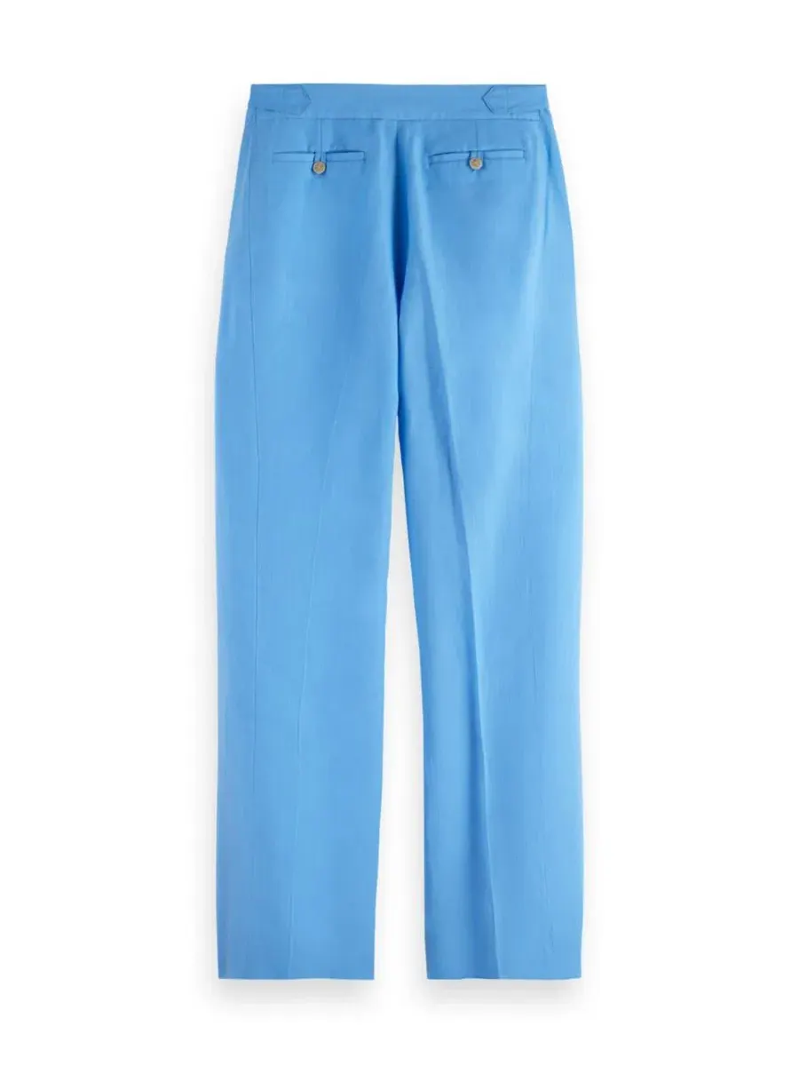 Брюки прямого кроя с защипами Quinn Scotch & Soda — изображение 5 из 5, голубой синий