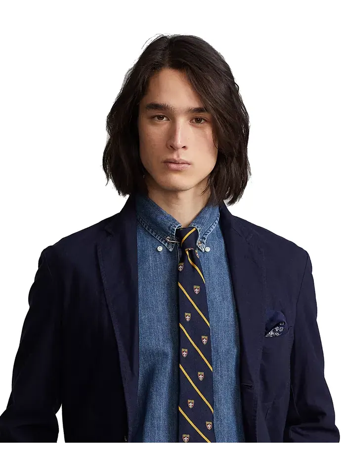 Мужская классическая джимовая рубашка Polo Ralph Lauren — изображение 6 из 11, джинсовый синий