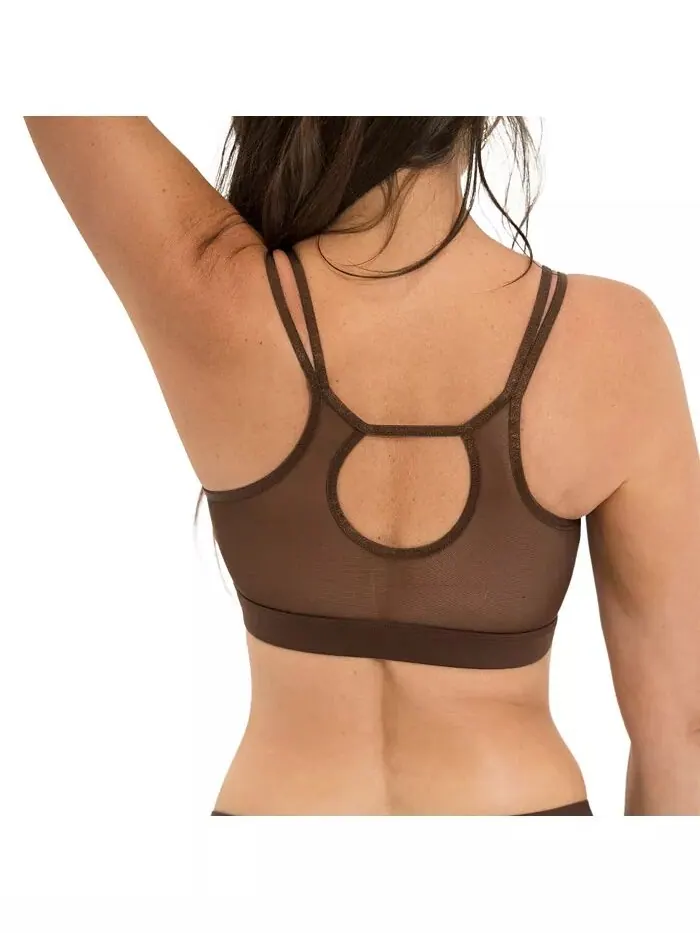 Бюстгальтер-борцовка большого размера Nude Shade Wireless Comfort Mesh Naked Rebellion — изображение 2 из 3, капучино
