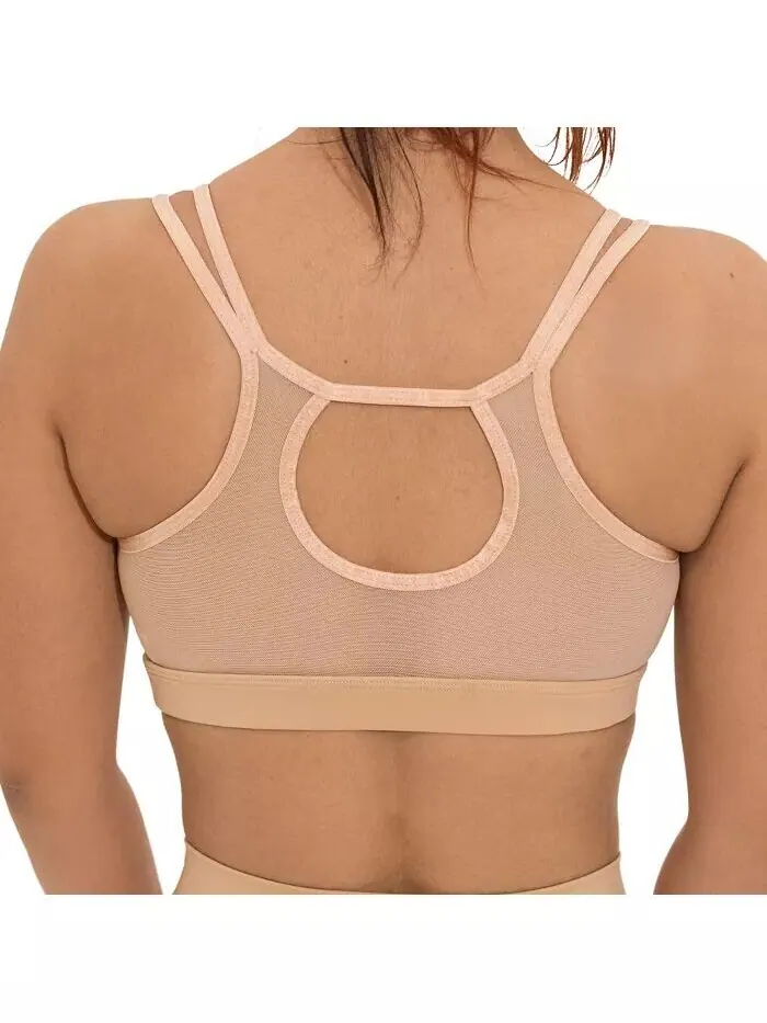 Бюстгальтер-борцовка большого размера Nude Shade Wireless Comfort Mesh Naked Rebellion — изображение 1 из 2, желтый