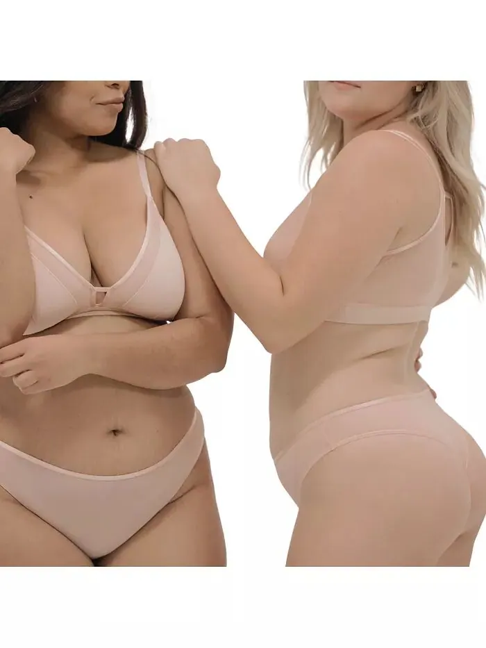Бюстгальтер-борцовка большого размера Nude Shade Wireless Comfort Mesh Naked Rebellion — изображение 2 из 2, желтый