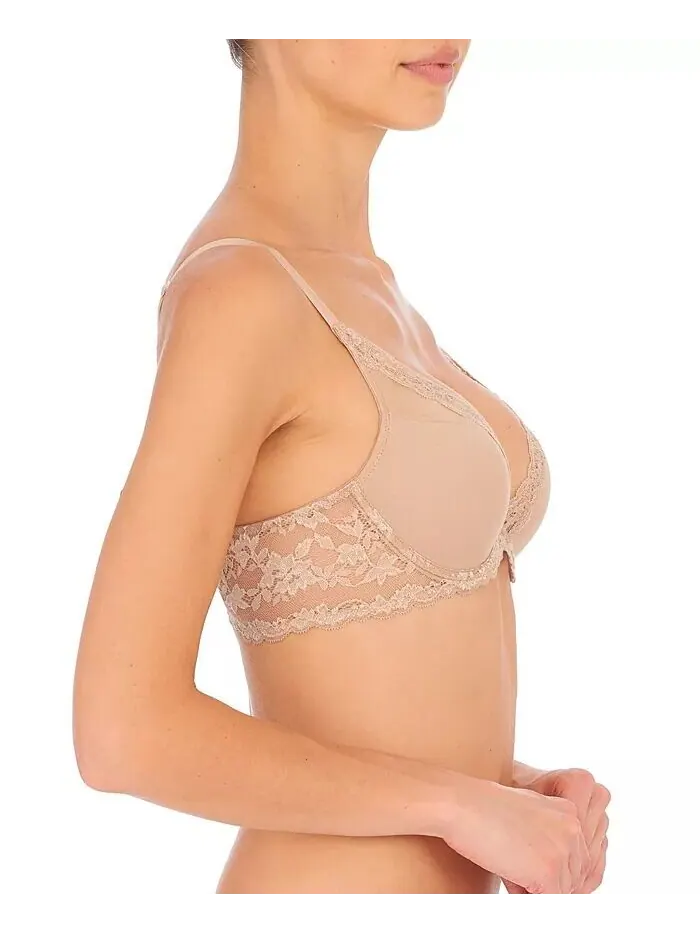 Женский бюстгальтер-футболка Feathers Luxe Plunge Natori — изображение 2 из 4, кофе