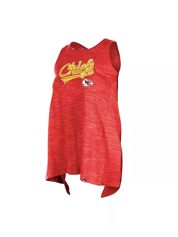 Женская красная майка Kansas City Chiefs Space Dye Active New Era — изображение 2 из 3