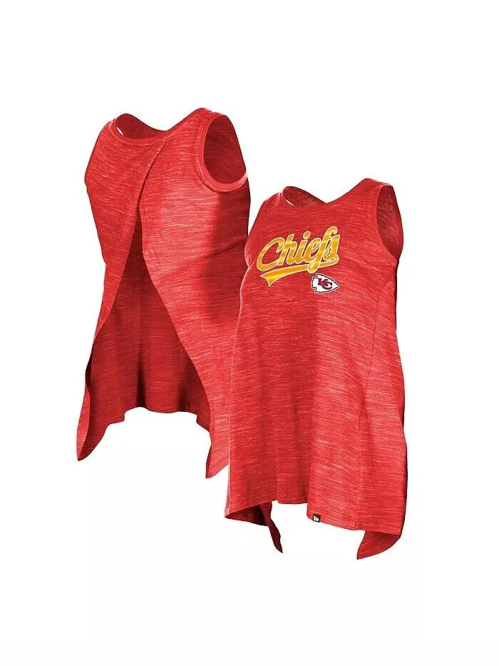 Женская красная майка Kansas City Chiefs Space Dye Active New Era — изображение 1 из 3, красный