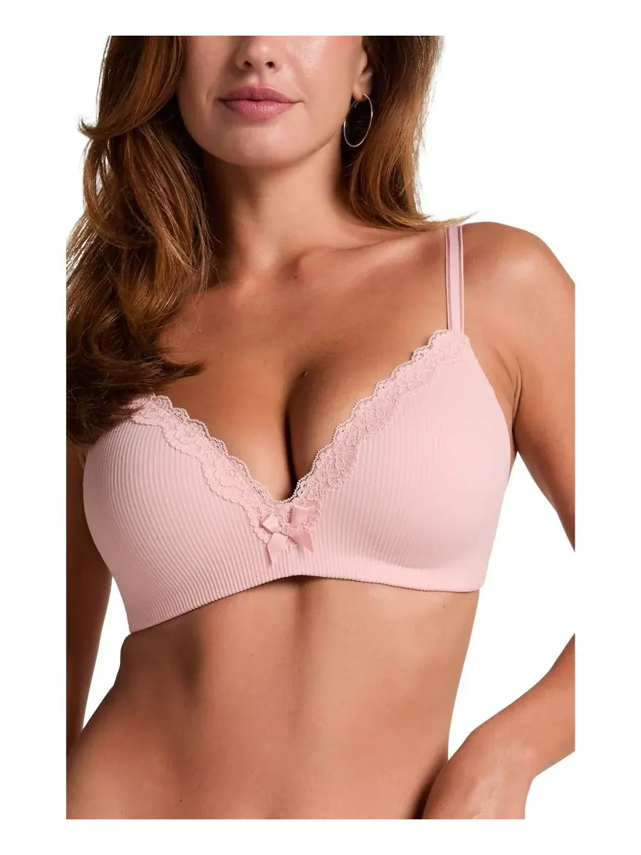 Женский бюстгальтер Lola с подкладкой и без косточек Hunkemöller — изображение 1 из 6, серебристый розовый