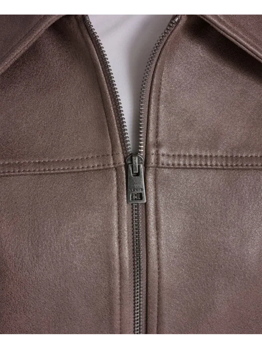 Женская куртка из искусственной замши свободного кроя на молнии спереди Levi'S — изображение 5 из 6, кора пины