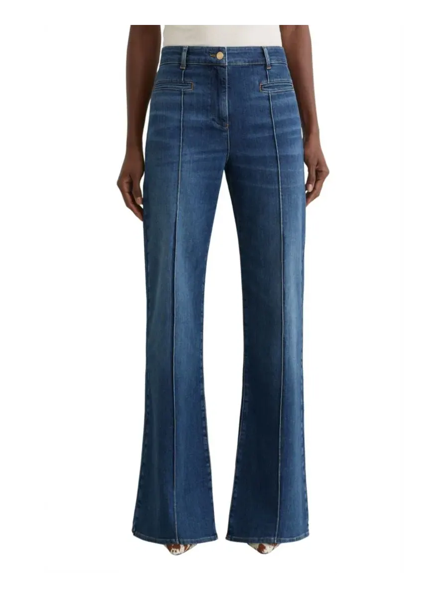 Джинсы клеш с защипами, модель Pintuck-Detail Flared REISS