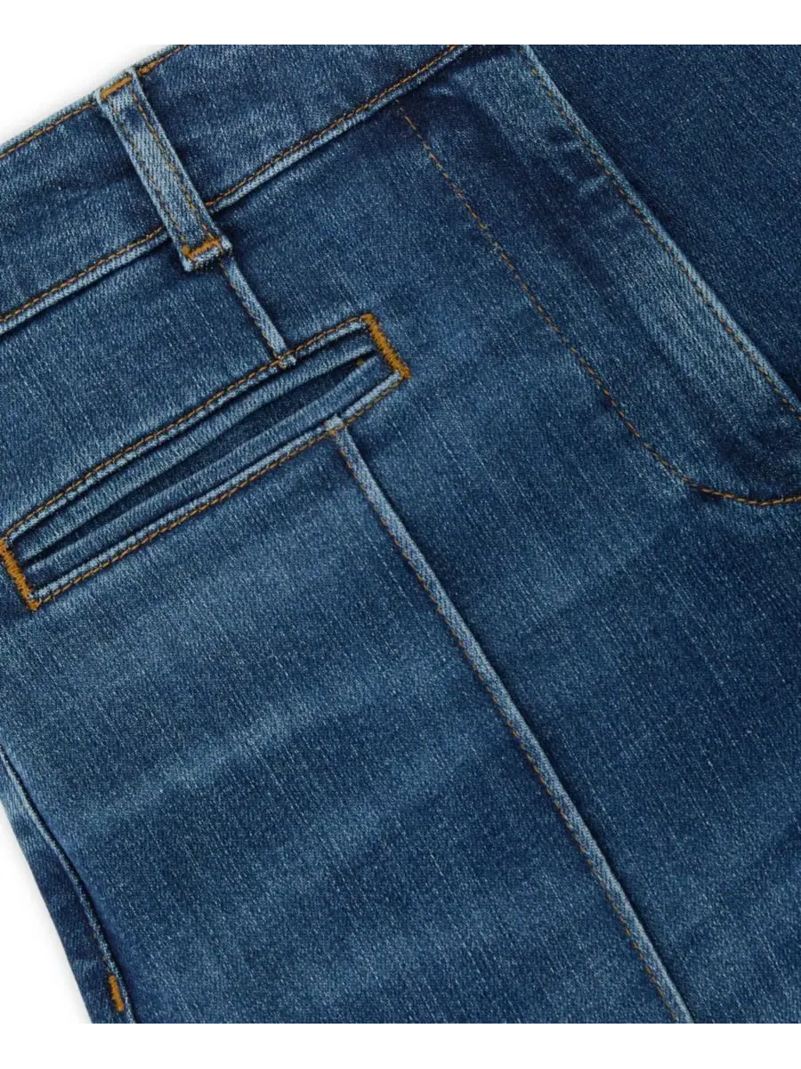 Джинсы клеш с защипами, модель Pintuck-Detail Flared REISS — изображение 4 из 5, синий
