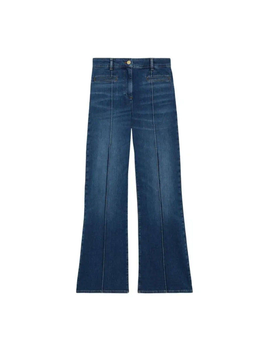 Джинсы клеш с защипами, модель Pintuck-Detail Flared REISS — изображение 5 из 5, синий