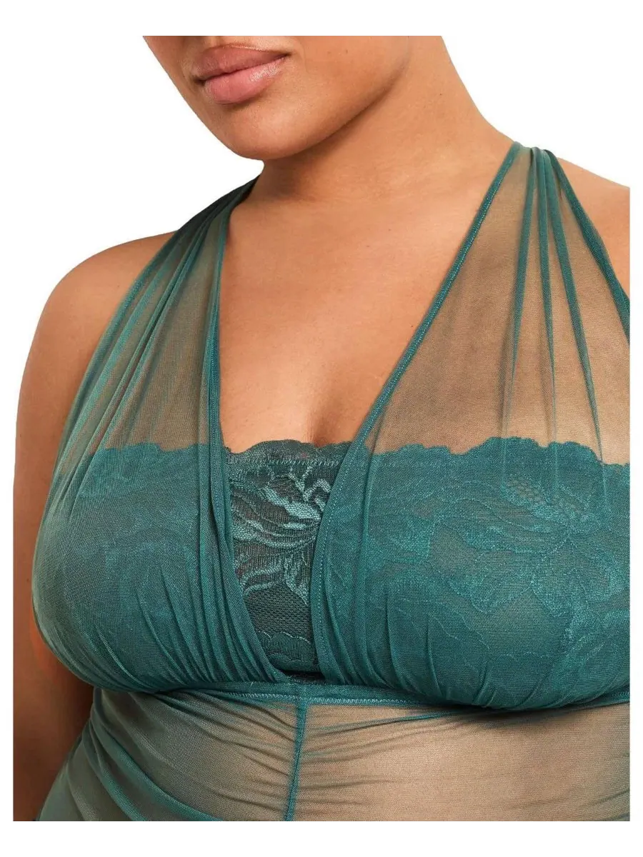 Комплект платье-комбинация и стринги с кружевом, модель Eave Slip and G-String Set Adore Me — изображение 3 из 5