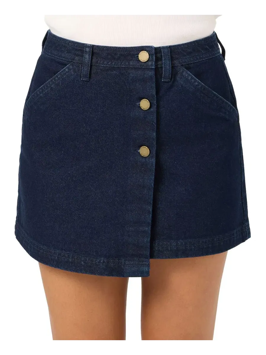 Мини-юбка-обертка из денима Og Chance Low-Rise Wrap Mini Skirt O'Neill