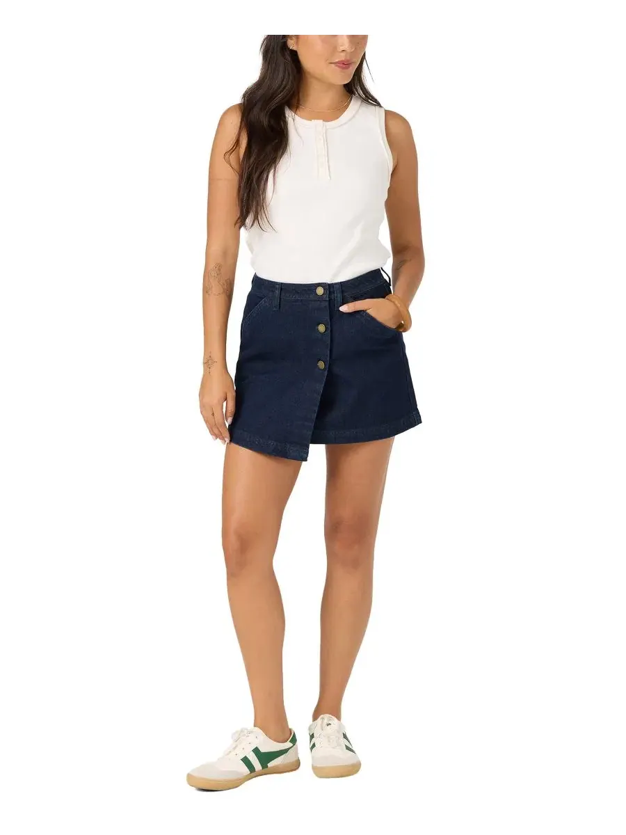 Мини-юбка-обертка из денима Og Chance Low-Rise Wrap Mini Skirt O'Neill — 2