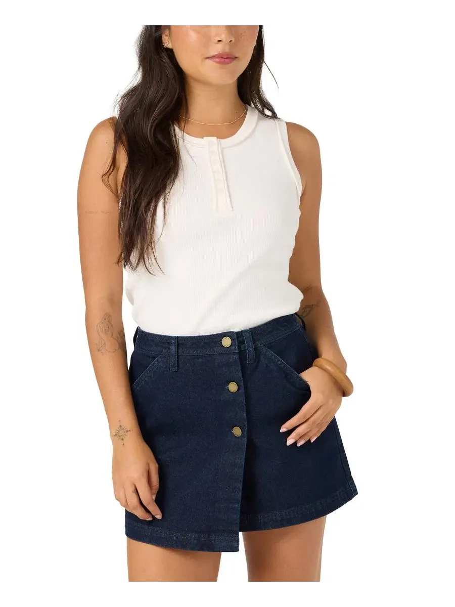 Мини-юбка-обертка из денима Og Chance Low-Rise Wrap Mini Skirt O'Neill — 4