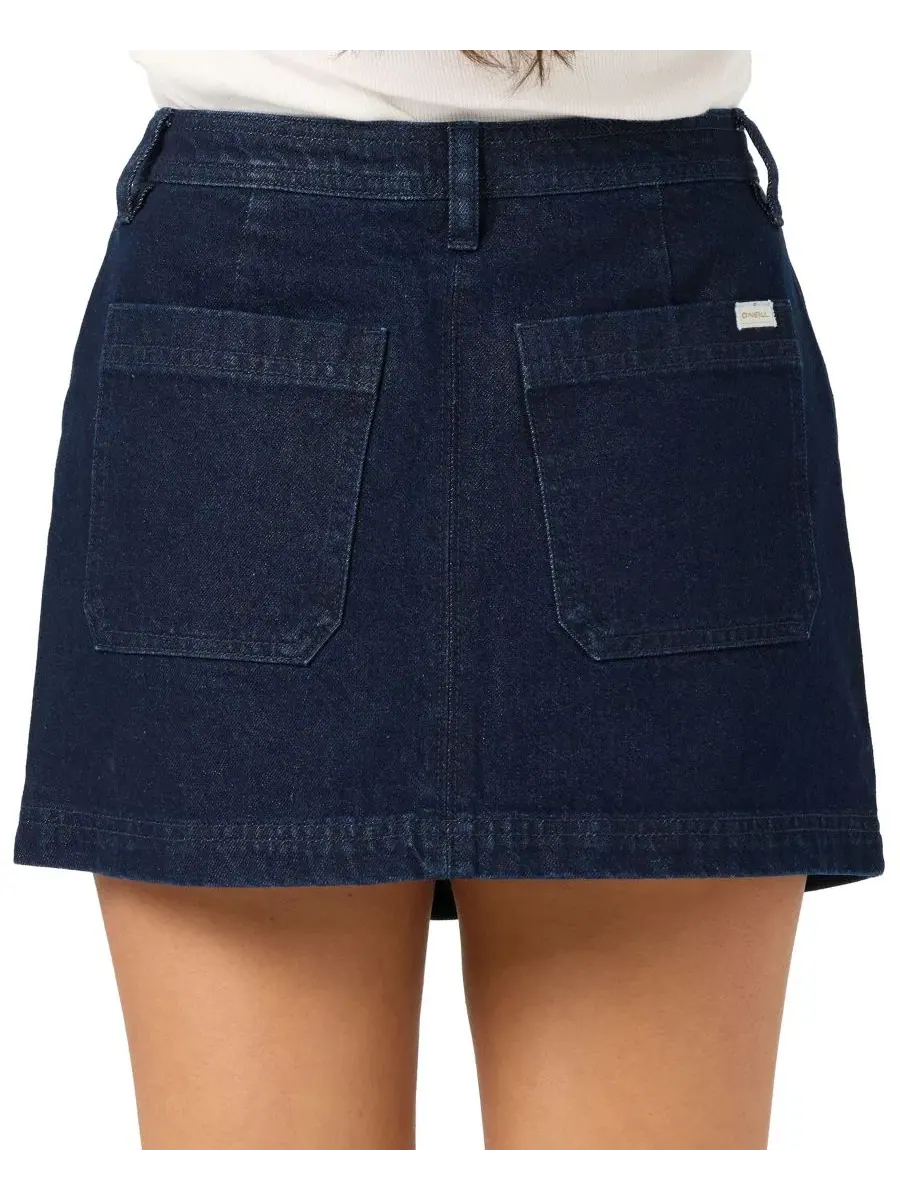 Мини-юбка-обертка из денима Og Chance Low-Rise Wrap Mini Skirt O'Neill — 6