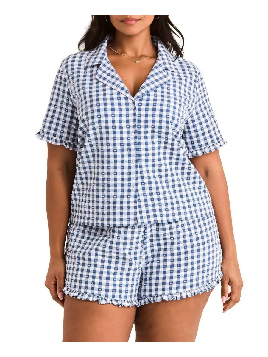 Комплект пижамы с рубашкой и шортами Barbara Plus Size Adore Me