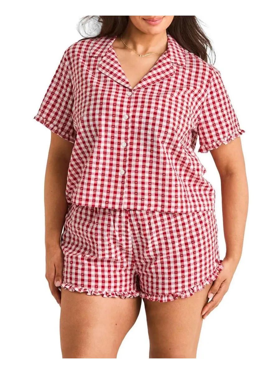 Комплект пижамы с рубашкой и шортами Barbara Plus Size Adore Me