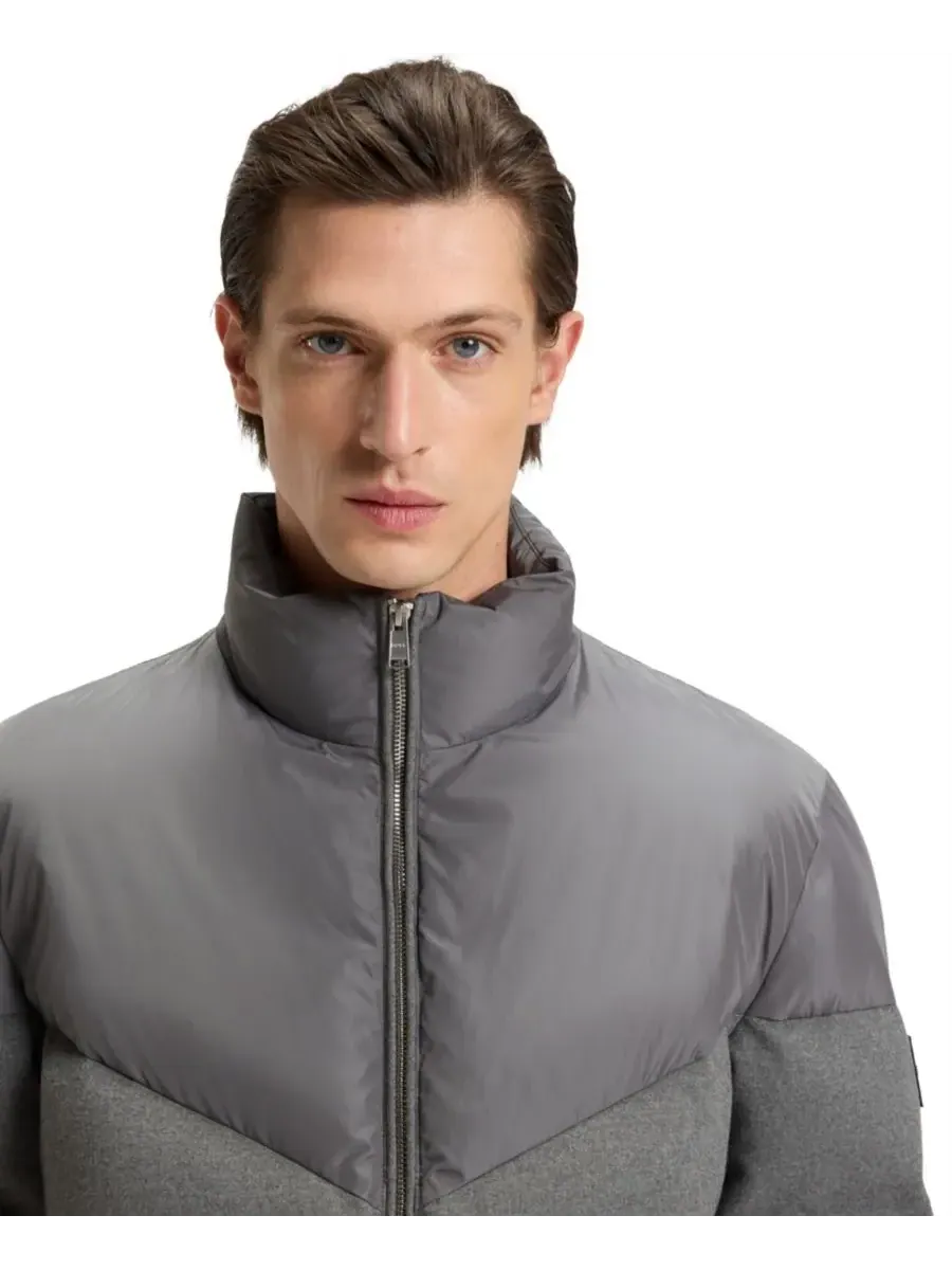 Мужская водонепроницаемая фланелевая куртка с начесом Hugo Boss — изображение 3 из 6, серый