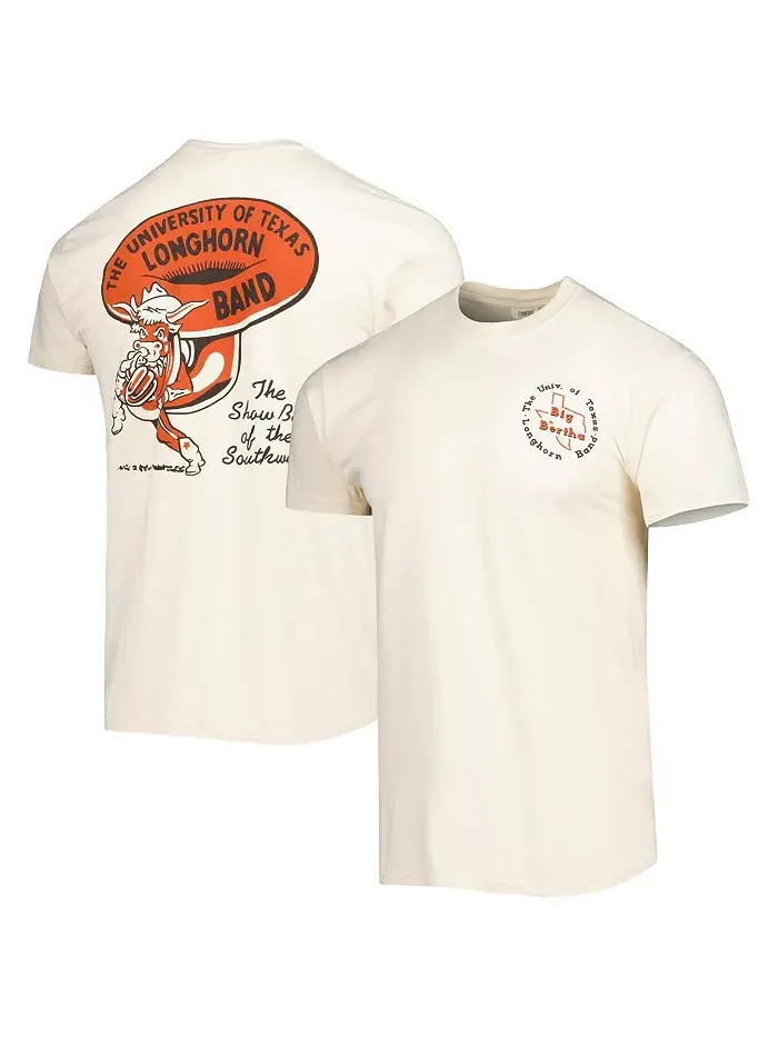Мужская футболка Texas Longhorns Hyperlocal кремового цвета Image One — изображение 2 из 2